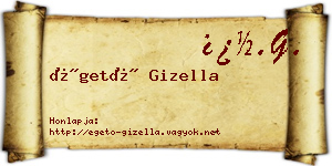 Égető Gizella névjegykártya